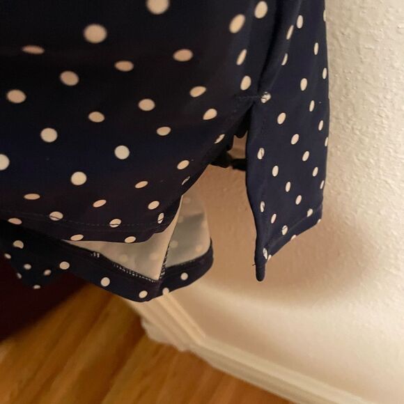 Talbots Navy with White Polka Dots Two Piece Swim Suit Size U.S. 16 - Picture 5 of 15